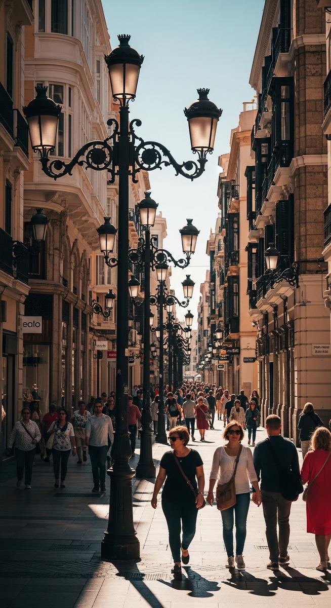 a photo illustrating 8. stroll down calle larios in Malaga