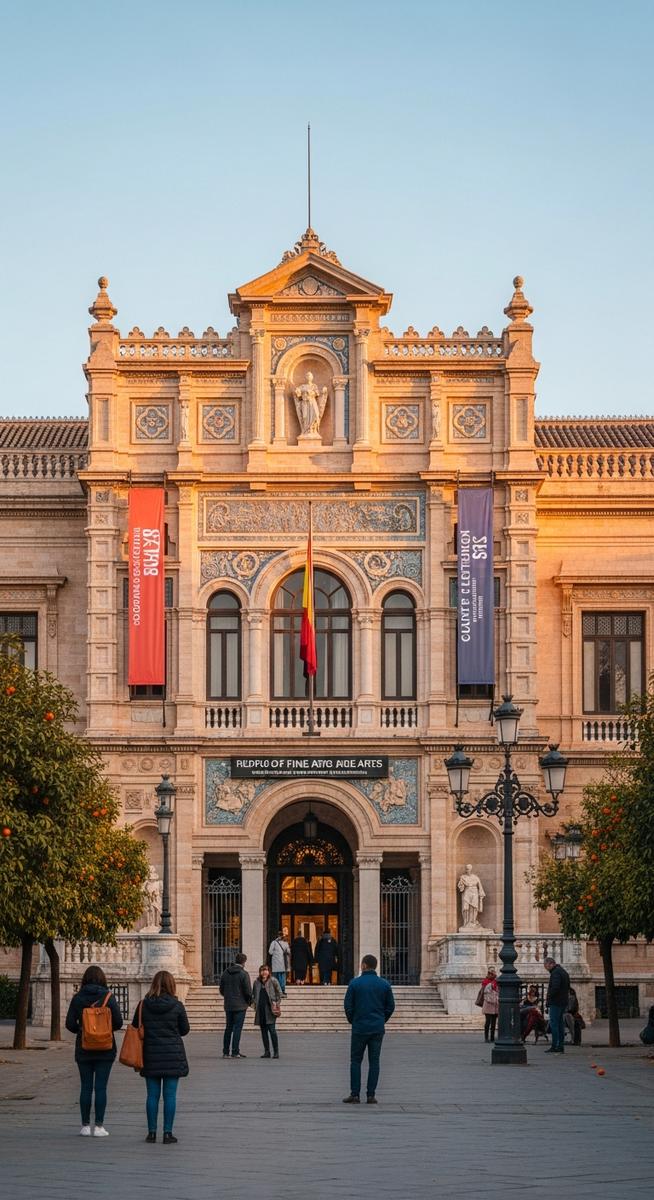 a photo illustrating 13. see art at the museum of fine arts in Seville