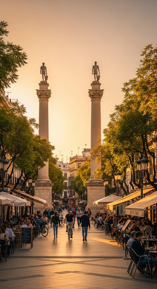 a photo illustrating 15. explore the alameda de hércules in Seville