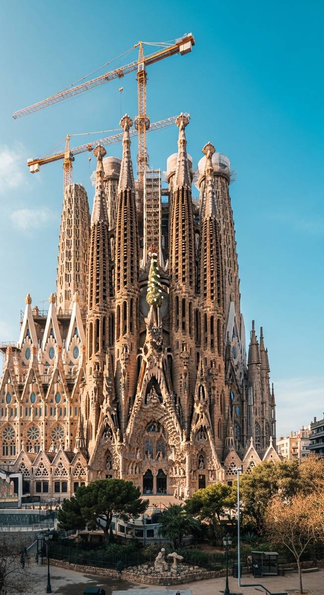 a famous Spanish landmark in bright sunlight