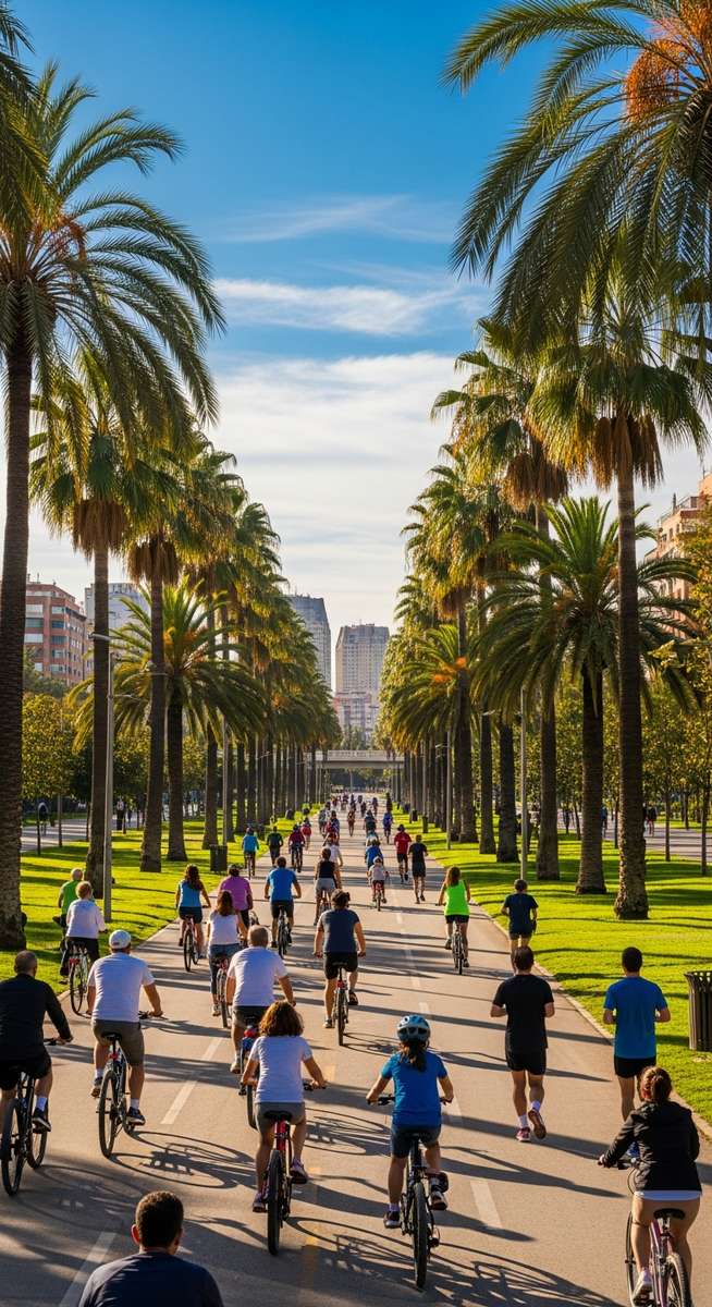 a travel photo from turia gardens valencia