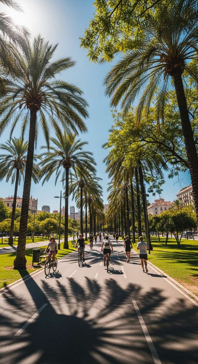 a travel photo from turia gardens valencia
