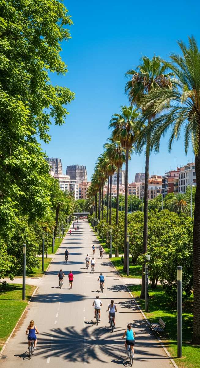 a travel photo from turia gardens valencia