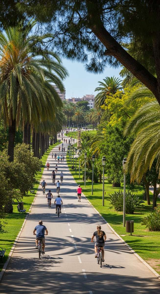a travel photo from turia gardens valencia