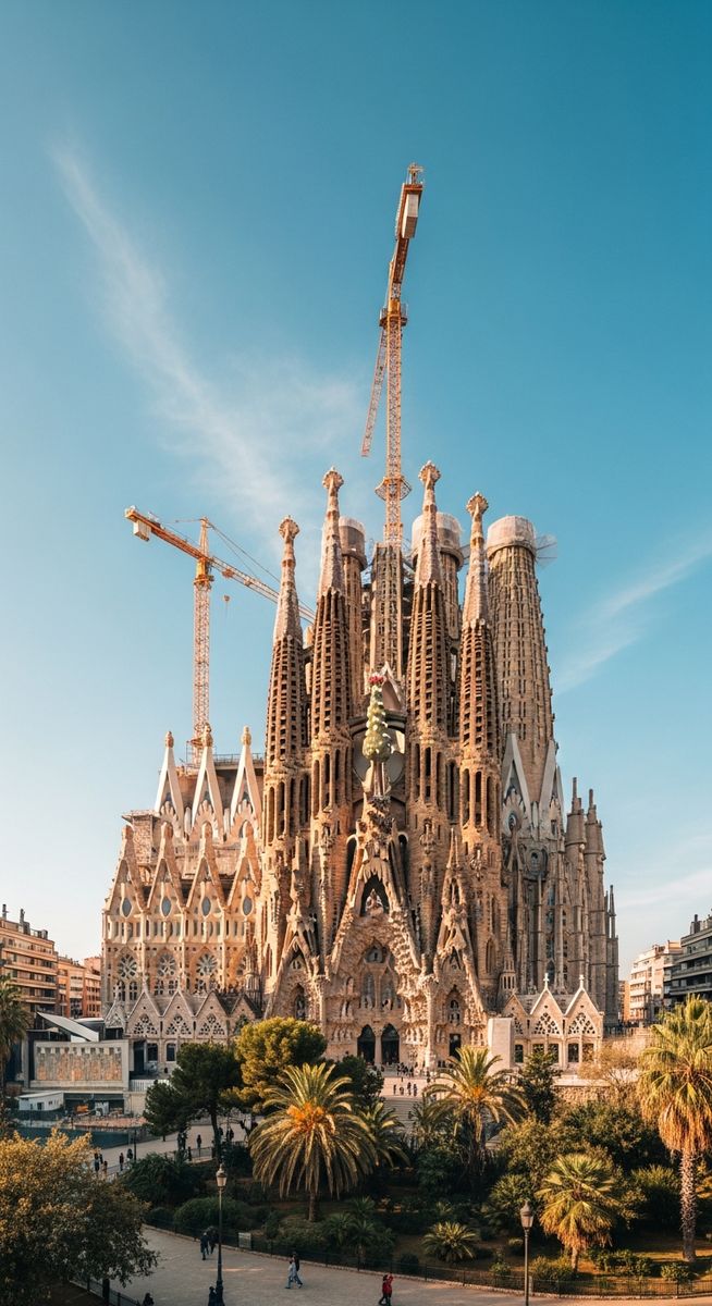 a famous Spanish landmark in bright sunlight
