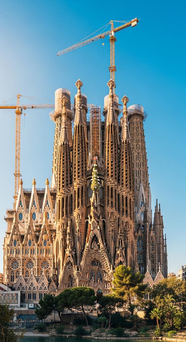 a famous Spanish landmark in bright sunlight
