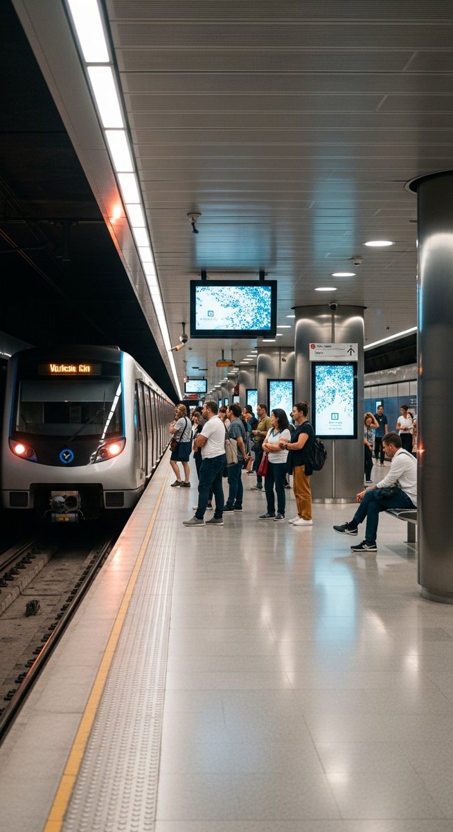 a travel photo from valencia metro using the metro