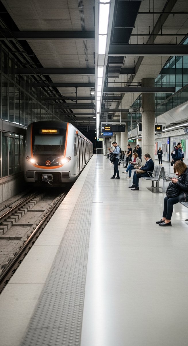 a travel photo from valencia metro using the metro