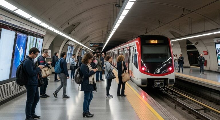 a travel photo from valencia metro using the metro