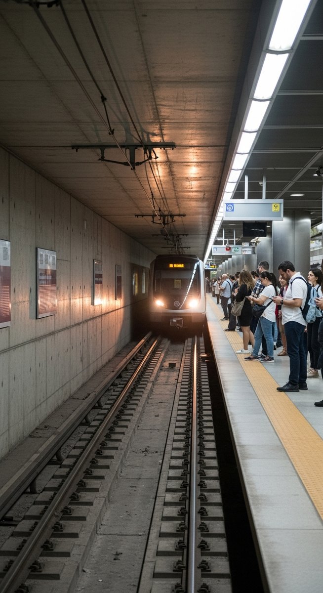 a travel photo from valencia metro using the metro