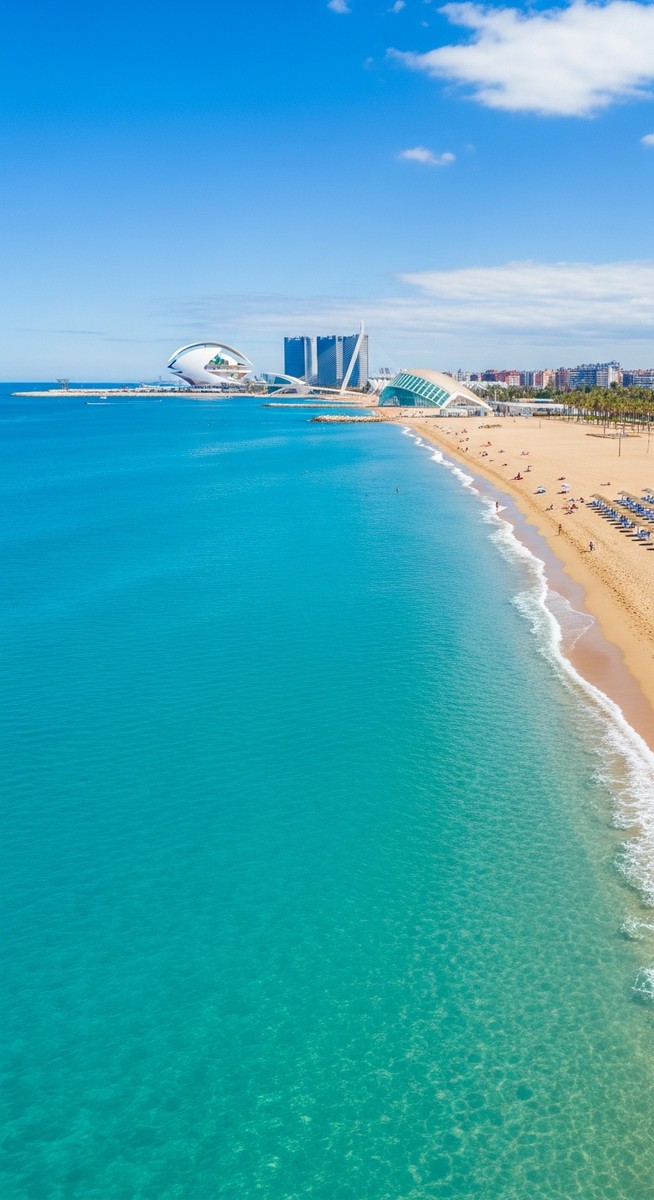 the Valencia coastline in