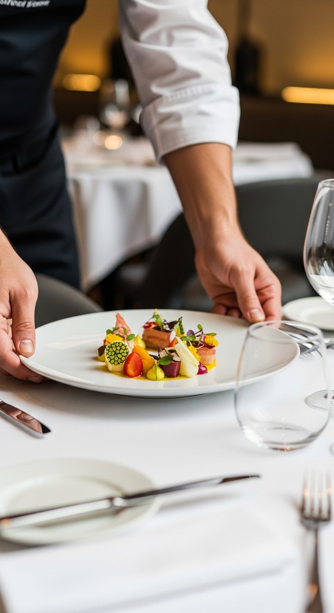 a plate of food being served at a Barcelona restaurant