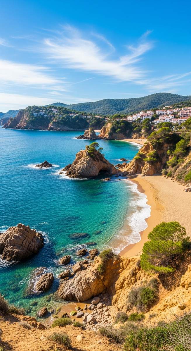 the Spain coastline in April