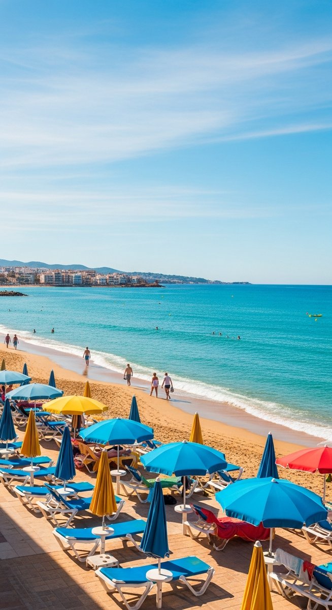 a Spanish beach in December