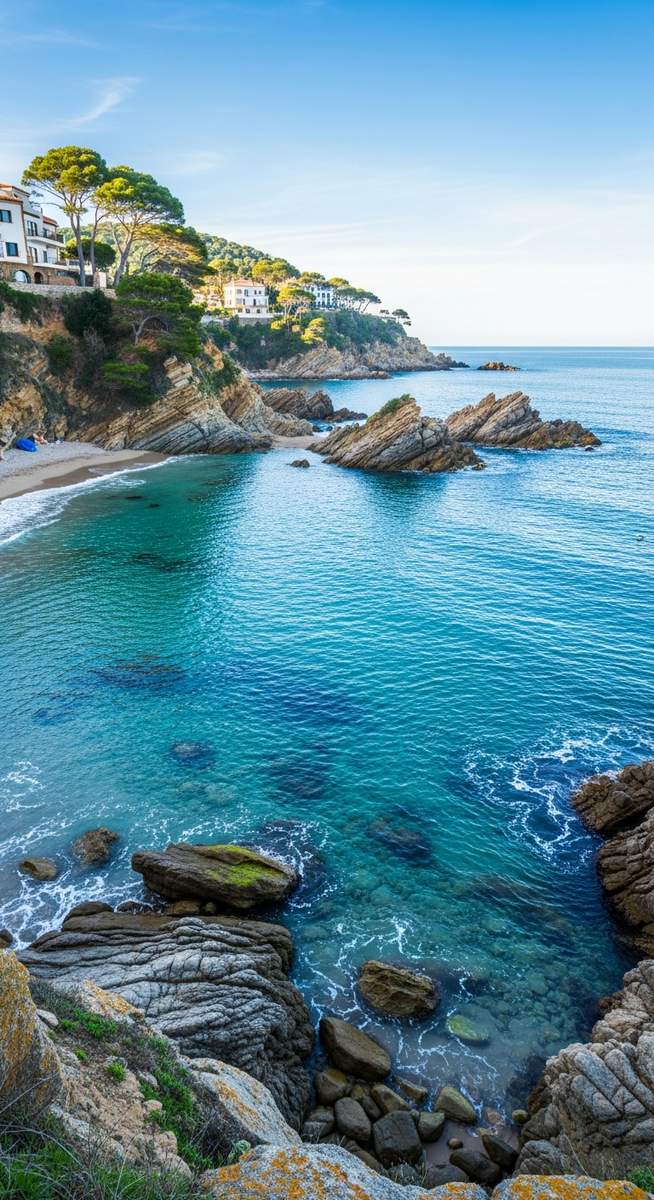 the Spain coastline in February