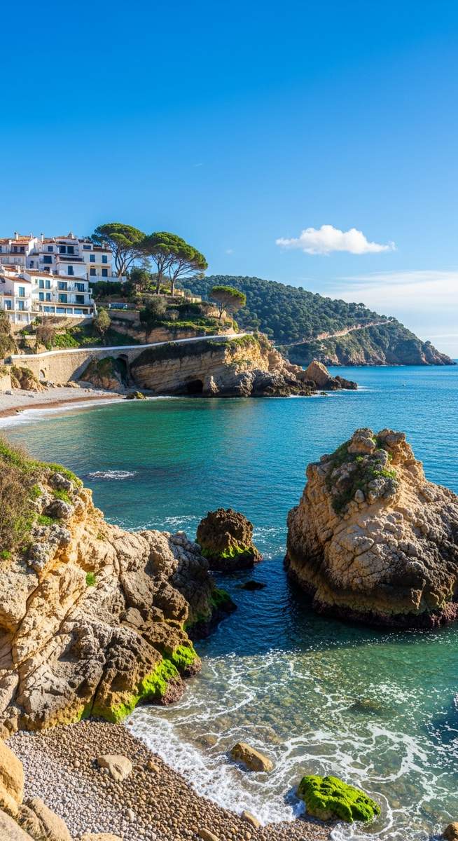 the Spain coastline in January