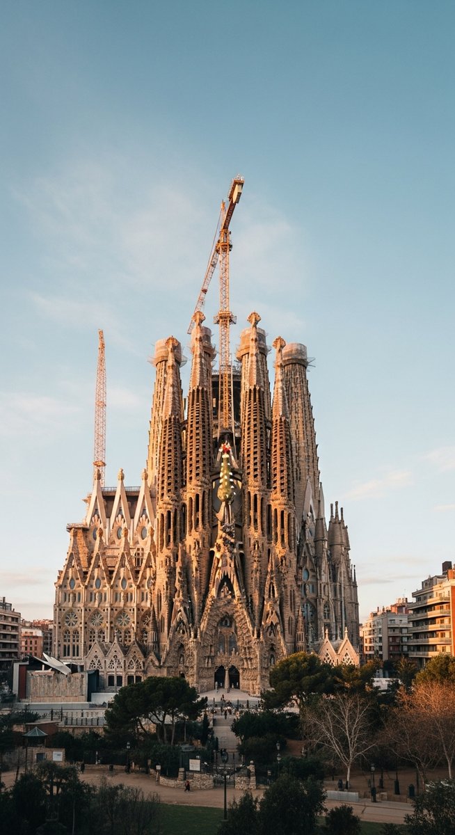 the Spain skyline in January afternoon light