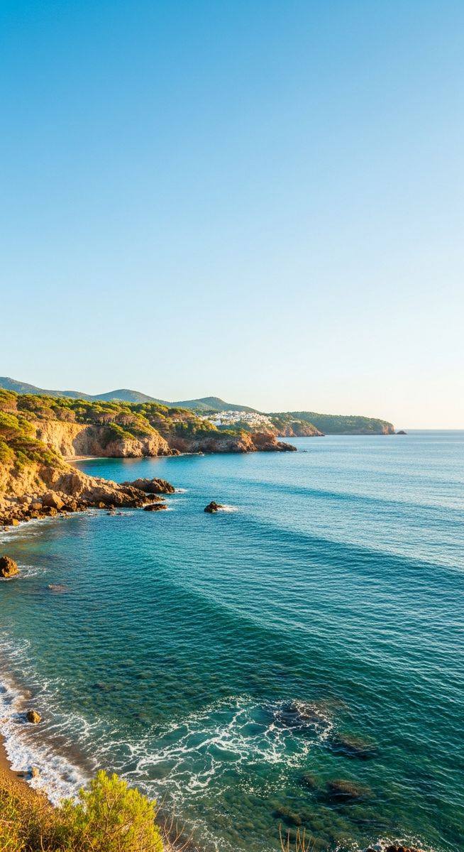 the Spain coastline in July
