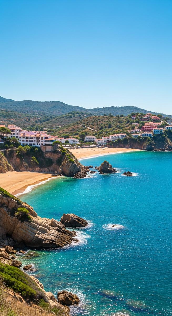 the Spain coastline in June