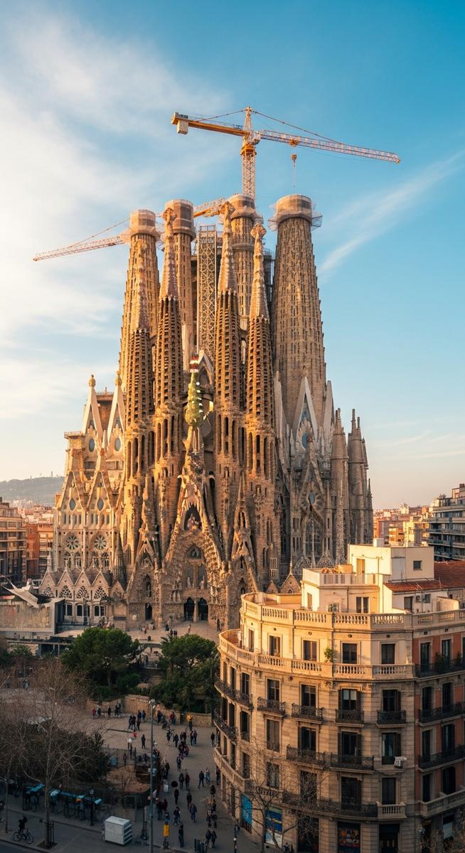 the Spain skyline in March afternoon light