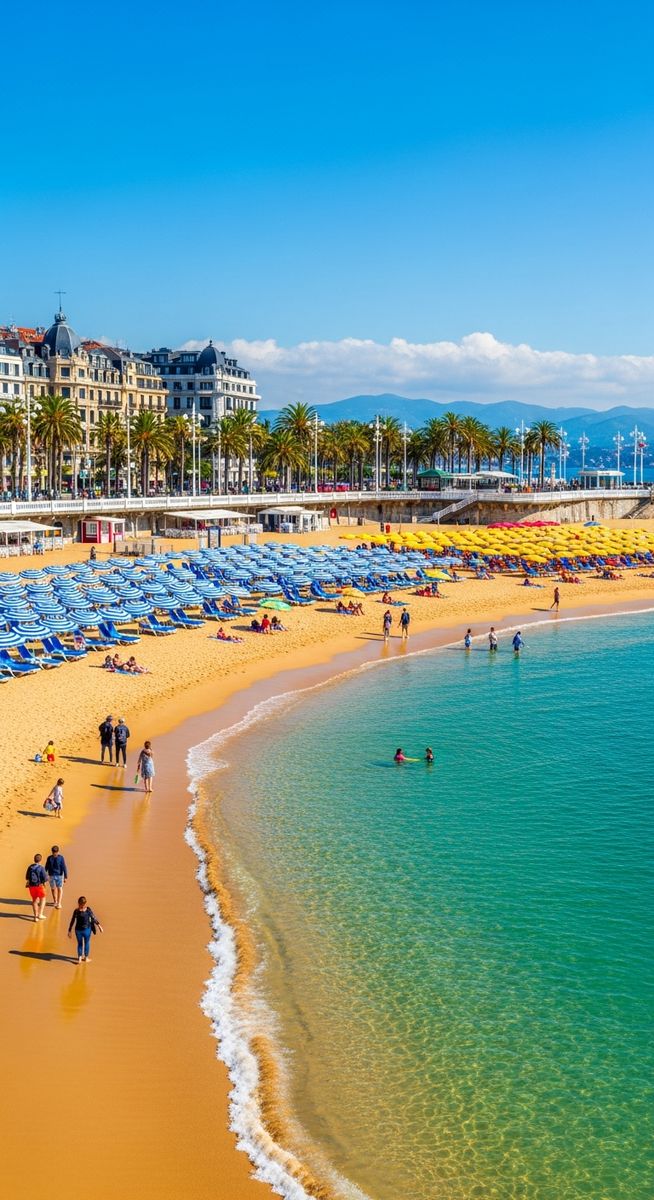 a Spanish beach in March