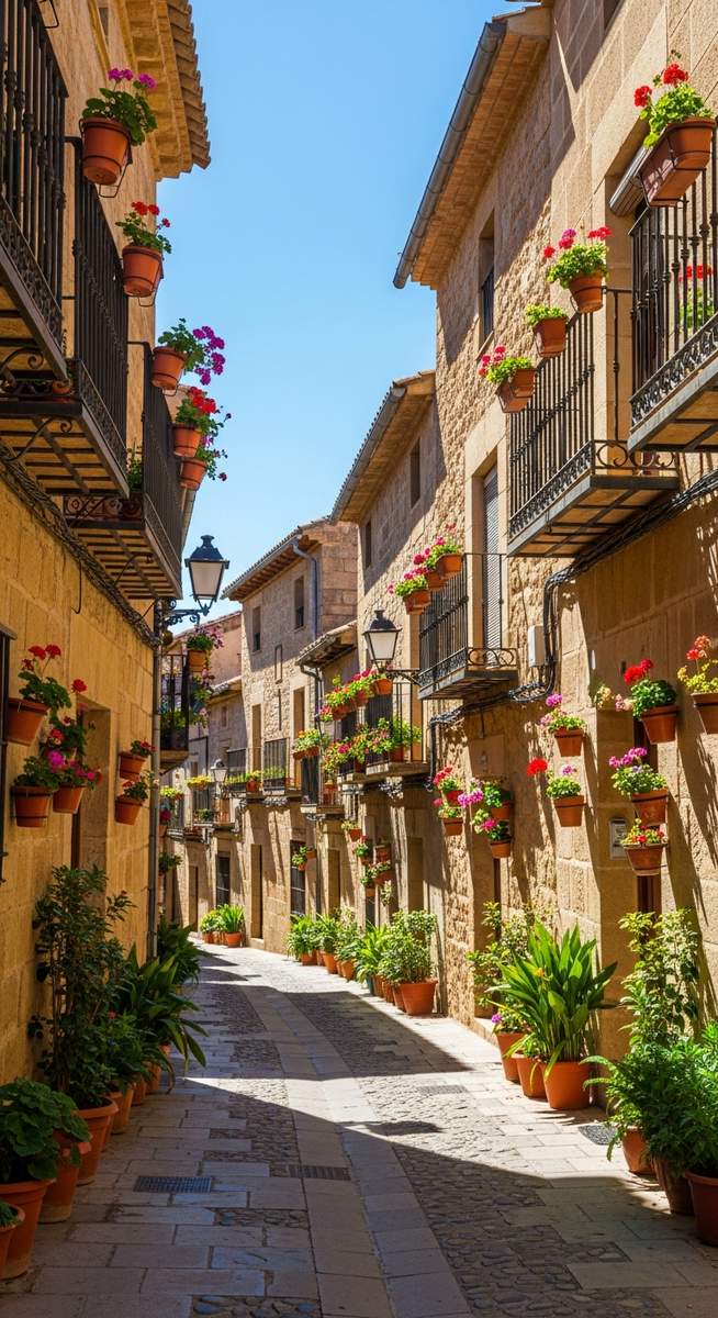 an old-town street in Spain in March