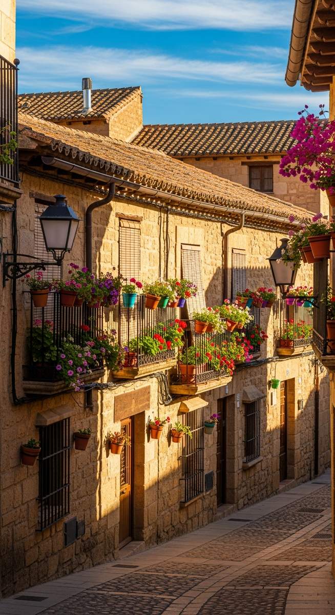 an old-town street in Spain in May