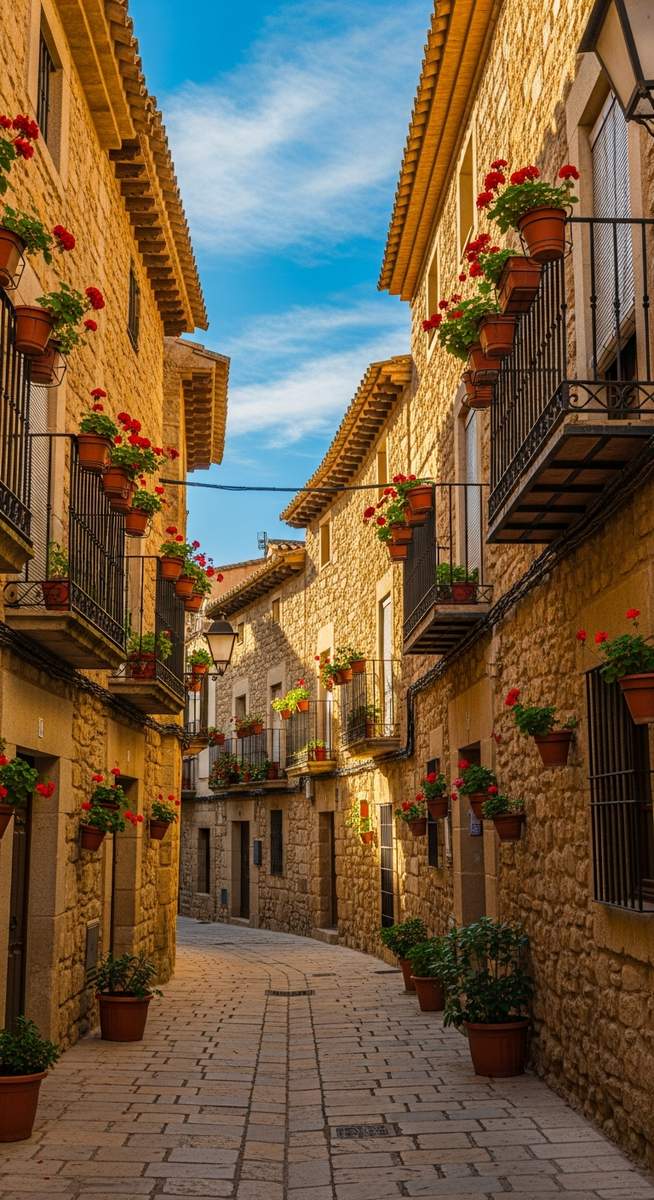an old-town street in Spain in November