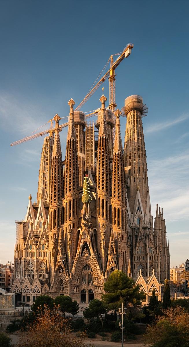 the Spain skyline in October afternoon light