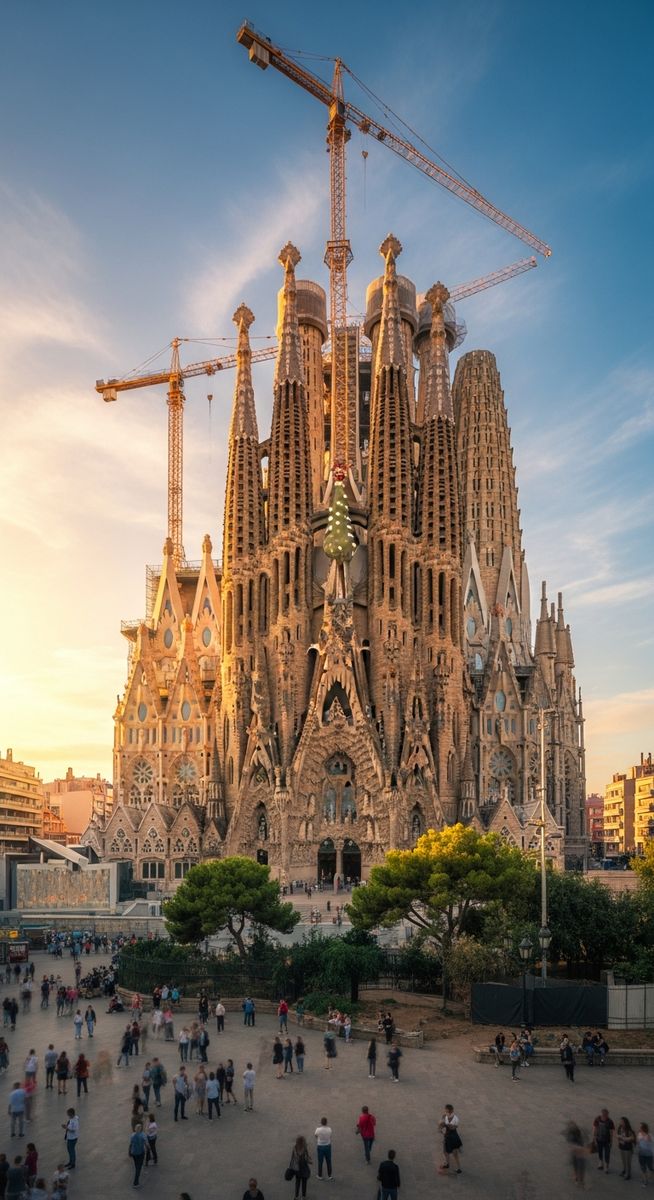 the Spain skyline in September afternoon light