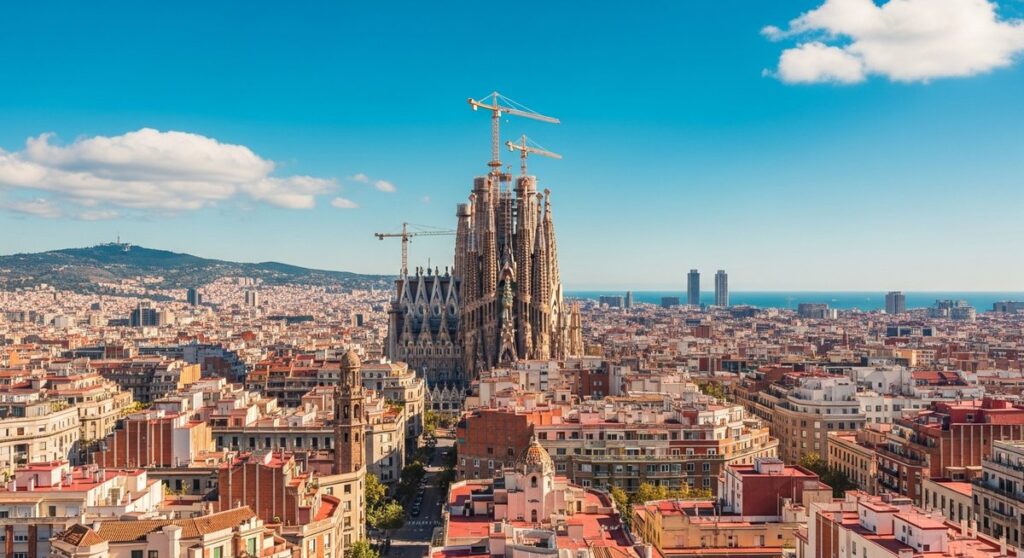 a famous Barcelona landmark or skyline