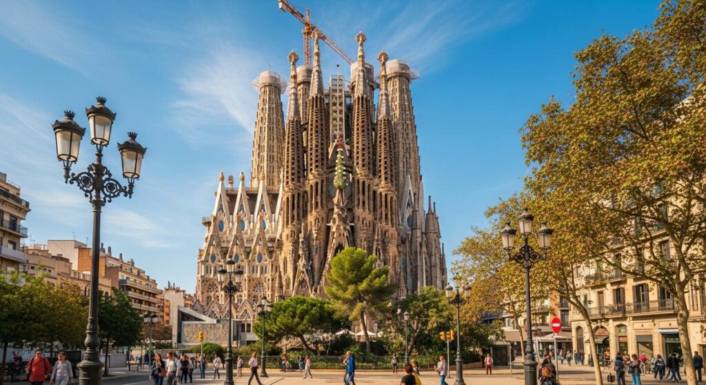 a famous Barcelona landmark or skyline