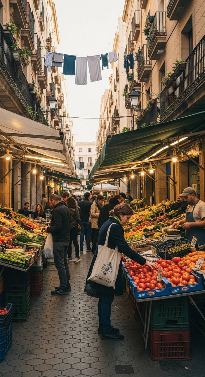 a Barcelona neighbourhood market