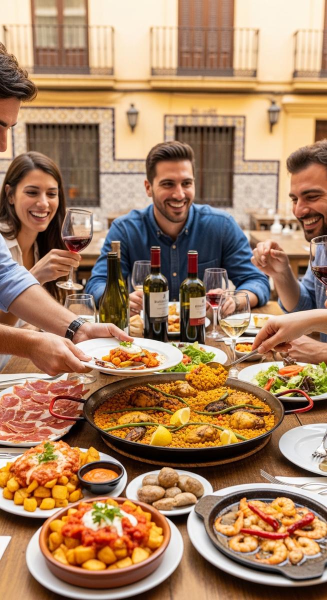 a traditional Spanish meal in Valencia