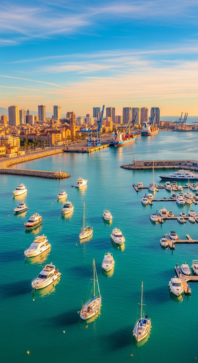 the Valencia coastline or port