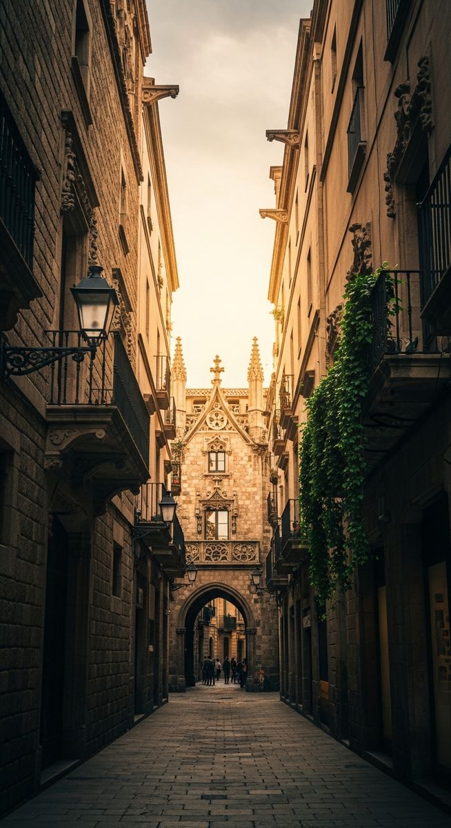 a photo illustrating 3. barri gรฒtic (gothic quarter) in Barcelona