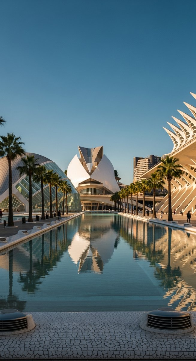 a photo illustrating 5. quatre carreres โ city of arts and sciences in Valencia