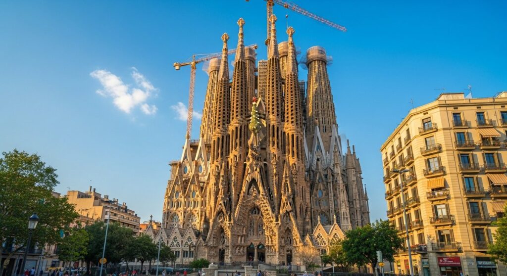 a famous Barcelona landmark or skyline