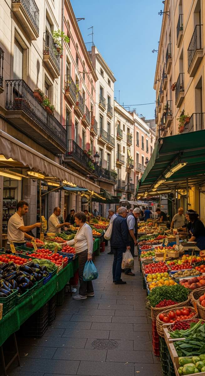 a Barcelona neighbourhood market
