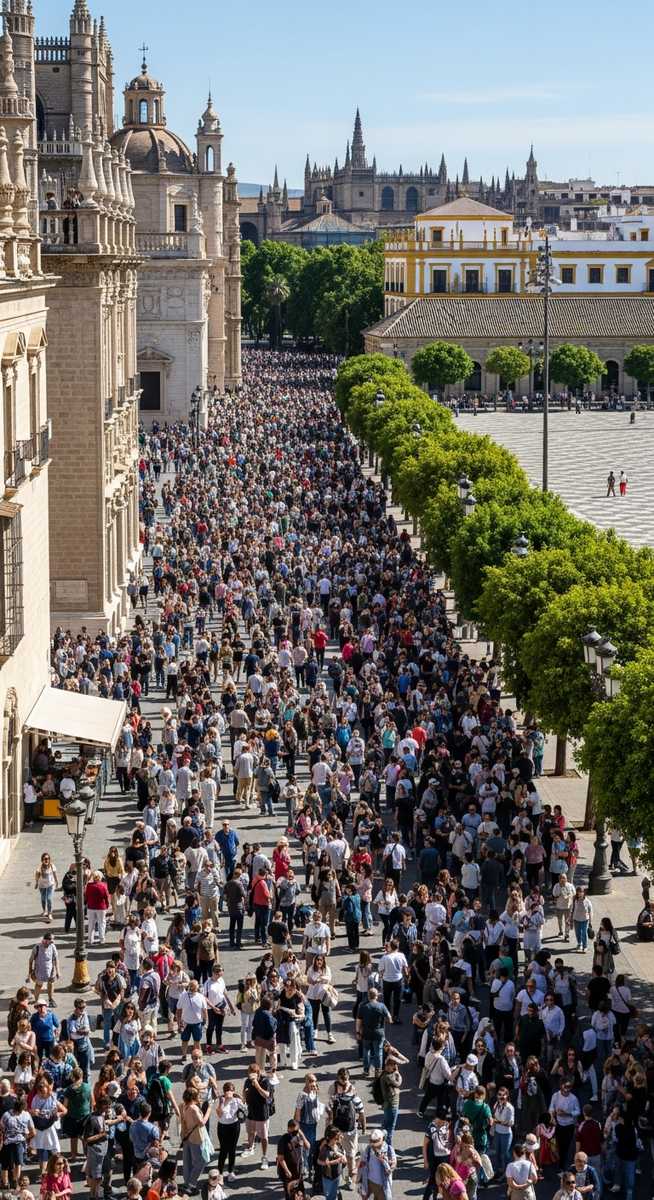 a travel photo from why not visit seville showing a downside of the destination