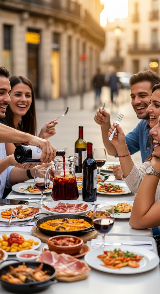 a traditional Spanish meal in Barcelona