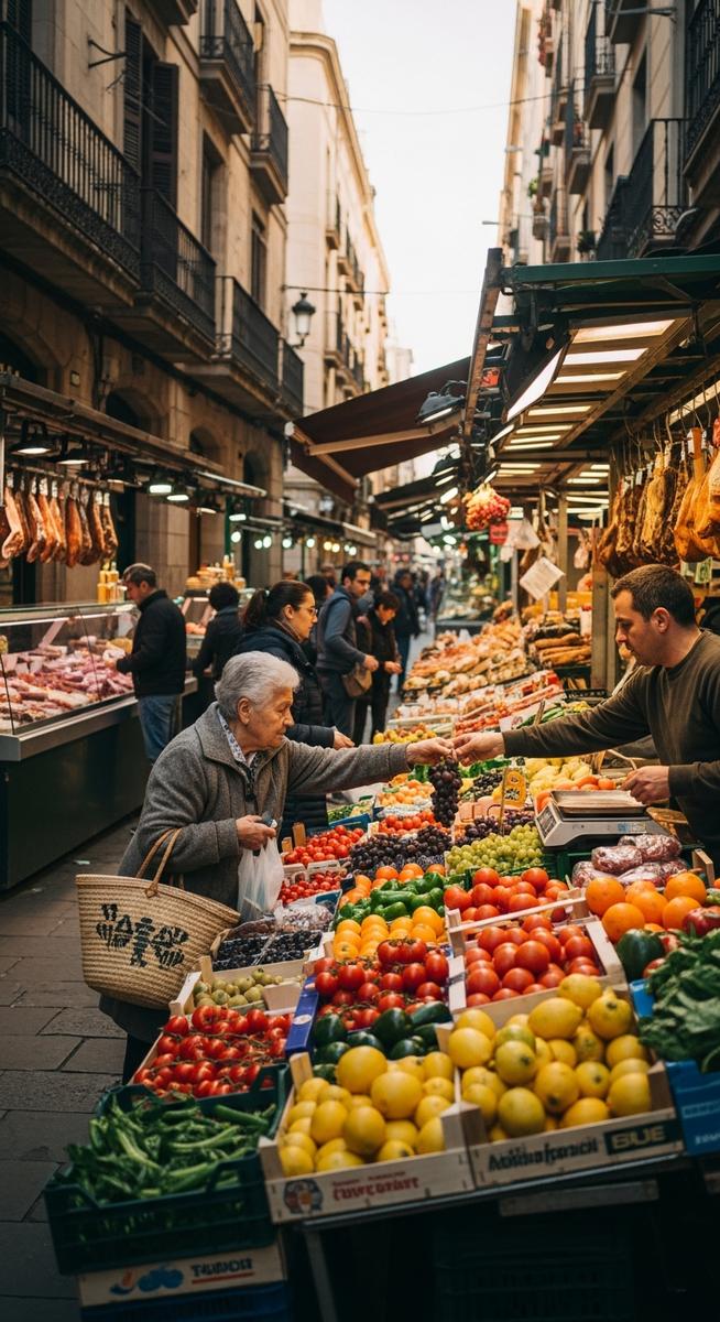 a Barcelona neighbourhood market