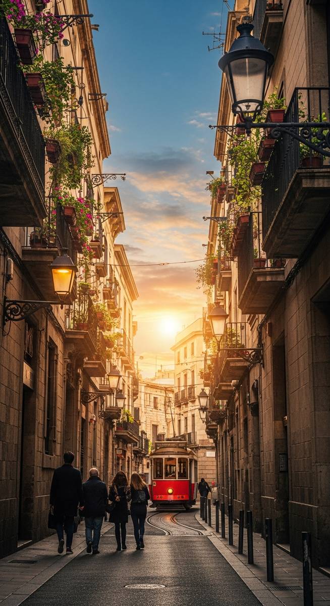 a Barcelona street or landmark for travel inspiration as a reason to visit Barcelona