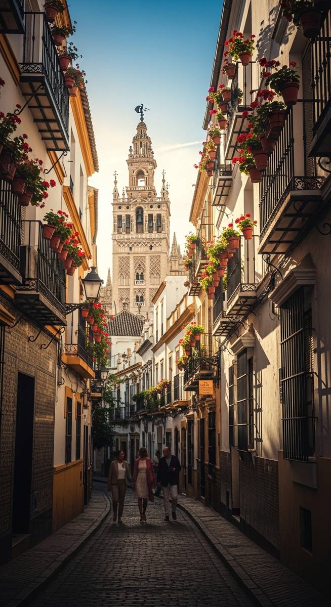 a Seville street or landmark for travel inspiration as a reason to visit Seville