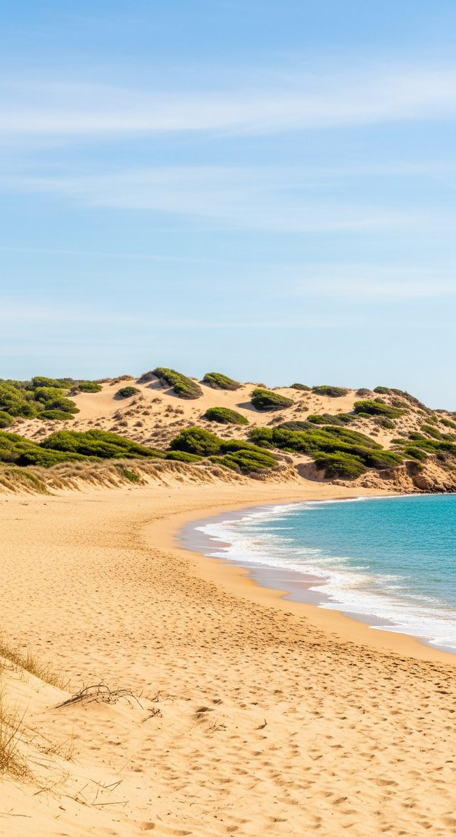 sand dunes at one of the best beaches in Valencia
