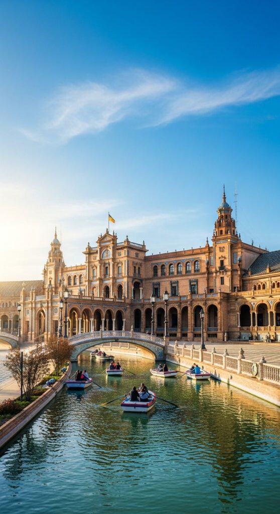 Plaza Espana in Seville, Spain during a three-day itinerary